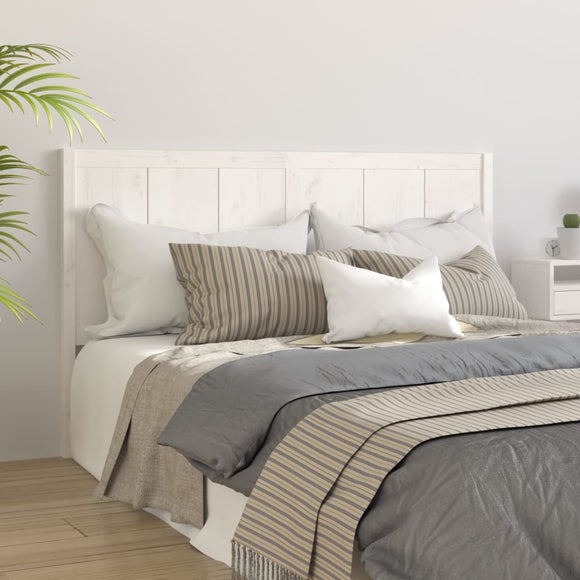 NNEVL Bed Headboard White 155.5x4x100 cm Solid Wood Pine