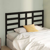 NNEVL Bed Headboard Black 156x4x104 cm Solid Wood Pine