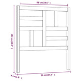 NNEVL Bed Headboard 96x4x104 cm Solid Wood Pine