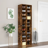 NNEVL Shoe Cabinet Smoked Oak 54x34x183 cm Engineered Wood