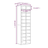NNEVL Shoe Cabinet Grey Sonoma 54x34x183 cm Engineered Wood