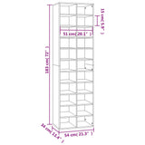 NNEVL Shoe Cabinet Brown Oak 54x34x183 cm Engineered Wood