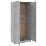 NNEVL Wardrobe Grey Sonoma 80x52x180 cm Engineered Wood