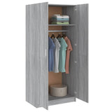 NNEVL Wardrobe Grey Sonoma 80x52x180 cm Engineered Wood