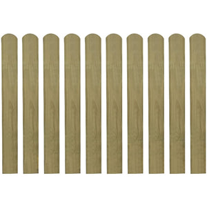 NNEVL 20 pcs Impregnated Fence Slats Wood 80 cm