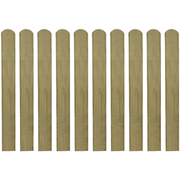 NNEVL 20 pcs Impregnated Fence Slats Wood 80 cm