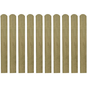 NNEVL 30 pcs Impregnated Fence Slats Wood 80 cm