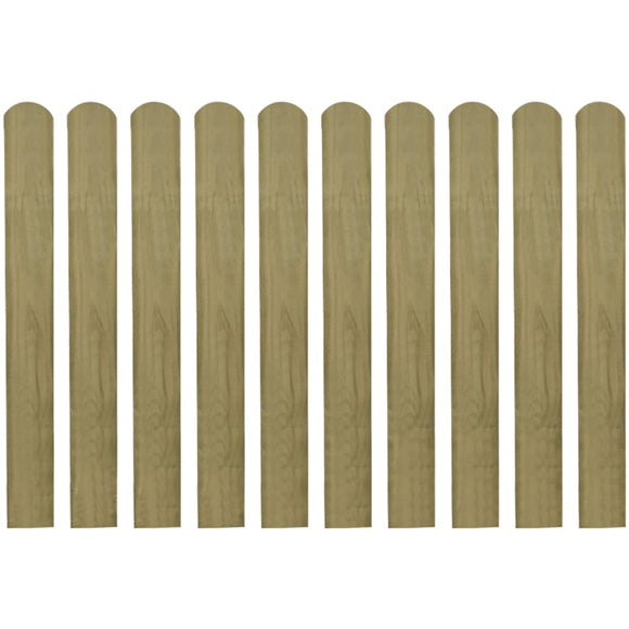 NNEVL 30 pcs Impregnated Fence Slats Wood 80 cm