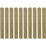 NNEVL 30 pcs Impregnated Fence Slats Wood 80 cm