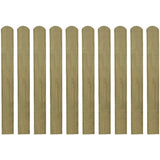 NNEVL 30 pcs Impregnated Fence Slats Wood 80 cm