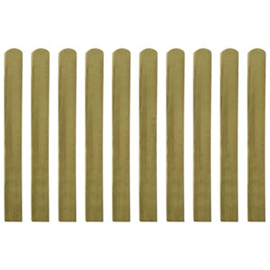 NNEVL 20 pcs Impregnated Fence Slats Wood 100 cm
