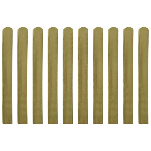 NNEVL 20 pcs Impregnated Fence Slats Wood 100 cm