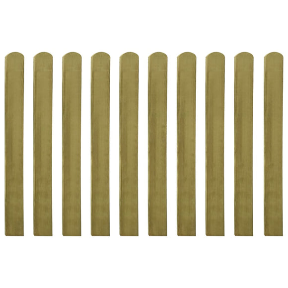 NNEVL 30 pcs Impregnated Fence Slats Wood 100 cm
