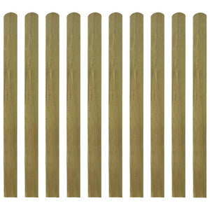NNEVL 20 pcs Impregnated Fence Slats Wood 120 cm