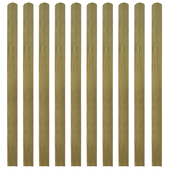 NNEVL 20 pcs Impregnated Fence Slats Wood 140 cm