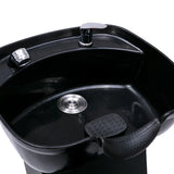 NNEVL Shampoo Backwash Unit with Salon Chairs Faux Leather