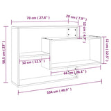 NNEVL Wall Shelf Brown Oak 104x20x58.5 cm Engineered Wood