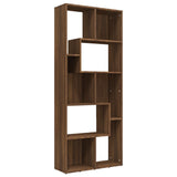 NNEVL Book Cabinet Brown Oak 67x24x161 cm Engineered Wood
