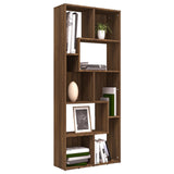 NNEVL Book Cabinet Brown Oak 67x24x161 cm Engineered Wood