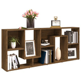 NNEVL Book Cabinet Brown Oak 67x24x161 cm Engineered Wood
