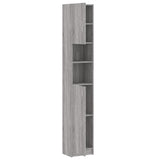 NNEVL Bathroom Cabinet Grey Sonoma 32x25.5x190 cm Engineered Wood