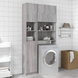 NNEVL Bathroom Cabinet Grey Sonoma 32x25.5x190 cm Engineered Wood