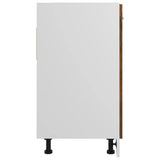 NNEVL Sink Bottom Cabinet Smoked Oak 80x46x81.5 cm Engineered Wood