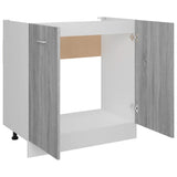 NNEVL Sink Bottom Cabinet Grey Sonoma 80x46x81.5 cm Engineered Wood