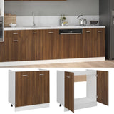 NNEVL Sink Bottom Cabinet Brown Oak 80x46x81.5 cm Engineered Wood