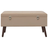 NNEVL Bench with Storage Compartment Beige 80 cm Velvet