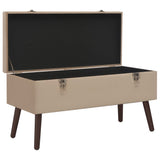 NNEVL Bench with Storage Compartment Beige 80 cm Velvet