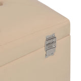 NNEVL Bench with Storage Compartment Beige 80 cm Velvet