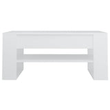NNEVL Coffee Table White 102x55x45 cm Engineered Wood