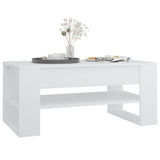 NNEVL Coffee Table White 102x55x45 cm Engineered Wood