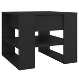 NNEVL Coffee Table Black 55.5x55x45 cm Engineered Wood