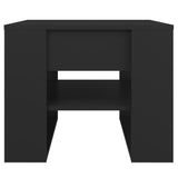 NNEVL Coffee Table Black 55.5x55x45 cm Engineered Wood