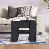 NNEVL Coffee Table Black 55.5x55x45 cm Engineered Wood