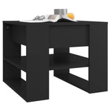 NNEVL Coffee Table Black 55.5x55x45 cm Engineered Wood