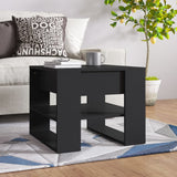 NNEVL Coffee Table Black 55.5x55x45 cm Engineered Wood