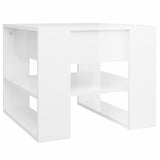 NNEVL Coffee Table High Gloss White 55.5x55x45 cm Engineered Wood
