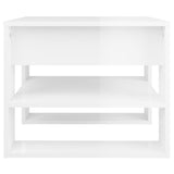 NNEVL Coffee Table High Gloss White 55.5x55x45 cm Engineered Wood