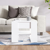 NNEVL Coffee Table High Gloss White 55.5x55x45 cm Engineered Wood