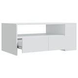 NNEVL Coffee Table White 102x55x42 cm Engineered Wood