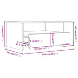NNEVL Coffee Table White 102x55x42 cm Engineered Wood