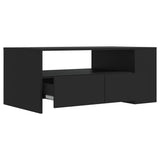 NNEVL Coffee Table Black 102x55x42 cm Engineered Wood