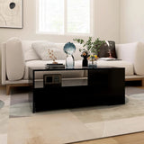 NNEVL Coffee Table Black 102x55x42 cm Engineered Wood