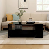 NNEVL Coffee Table Black 102x55x42 cm Engineered Wood