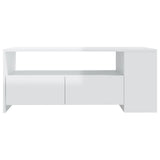 NNEVL Coffee Table High Gloss White 102x55x42 cm Engineered Wood