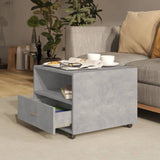 NNEVL Coffee Table Concrete Grey 55x55x40 cm Engineered Wood