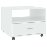 NNEVL Coffee Table High Gloss White 55x55x40 cm Engineered Wood